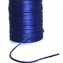 Silk Thread Satin Cord 1mm - 5 Meters Various Colors - Màu xanh hải quân - Xem 1