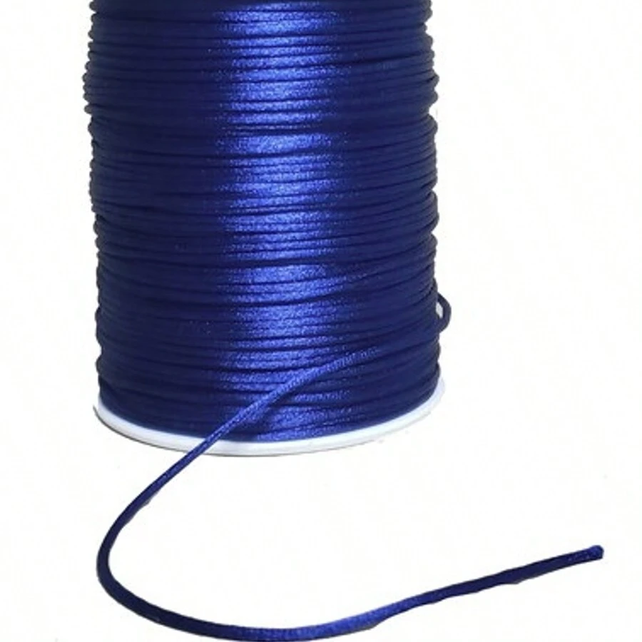Silk Thread Satin Cord 1mm - 5 Meters Various Colors - Màu xanh hải quân - Xem 1