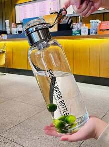 1000ML With Cup Cover And Filter, Heat-Resistant Glass Water Cup, Large Capacity, Portable, With Lid, Tea And Water Separate, Tea Making Cup