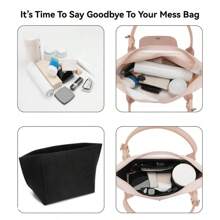 Felt Insert Bag Fits For  Handbag Liner Bag Felt Cloth Makeup Bag Support Travel Portable Insert Purse Organizer