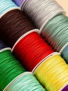 0.8mm Solid Color Acrylic Beading String, Suitable For DIY Bracelets And Necklaces - Non-Elastic Jewelry Making Supplies, 72 Yards