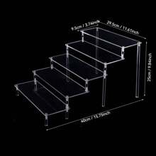 1pc Acrylic Display Stand, 2-5 Tiers Ladder Style Display Shelf, Home Decor Organizer Display Stand For Jewelry, Cosmetics, Fragrance