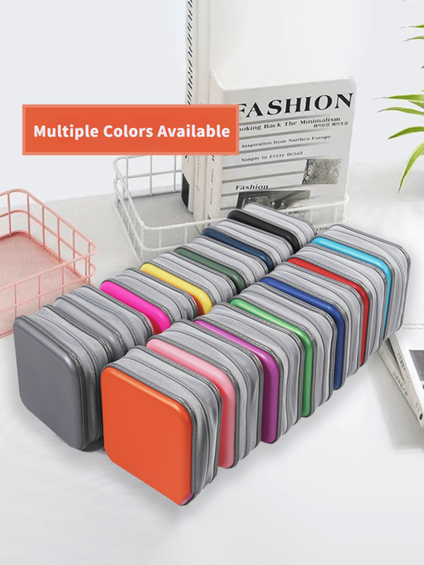 1pc 36 Card Slots CD/DVD Case,Portable CD/DVD Storage Bag,Dust-Proof Design, Suitable For Office And Home Use, Preferred By Music Enthusiasts And Movie Collectors.