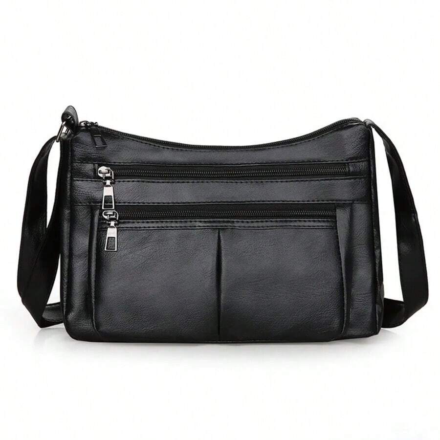 Women's Bag 2023 Korean Handbags Designer Luxury Brand Ladies Shoulder Bags Soft Leather Fashion Versatile Crossbody Bag - Black - View 1