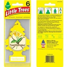 LITTLE TREES Air Fresheners Car Air Freshener. Hanging Tree Provides Long Lasting Scent For Auto Or Home. Vanillaroma, Pack Of 6 - Nhiều màu - Xem 1