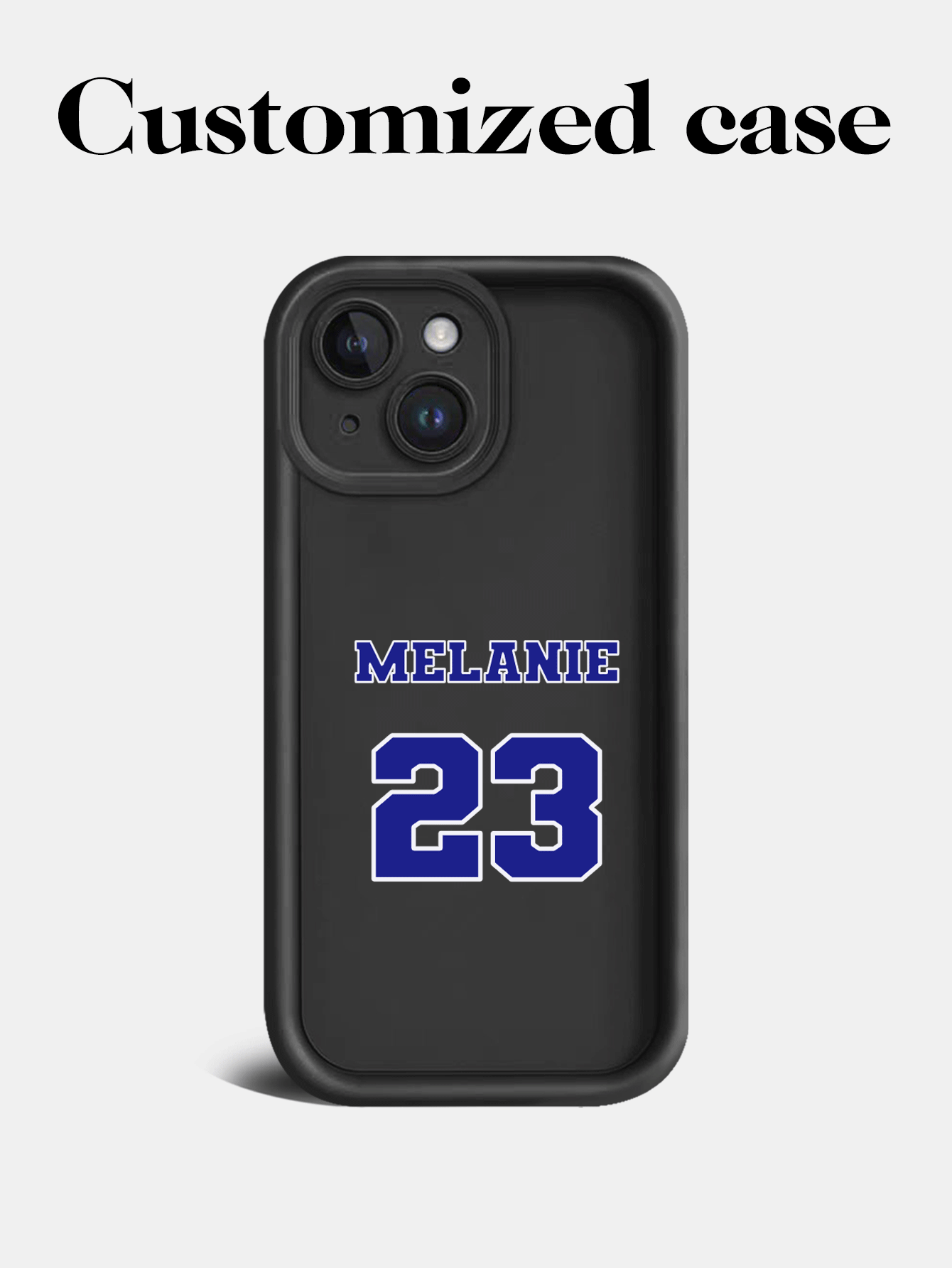 1pc Customized Name & Number Design Full Coverage Silicone Lens Protection Phone Case Compatible With Apple IPhone 16, 15, 14, 13, 12, 11 Pro Max