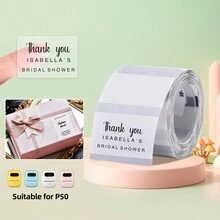 Marklife Transparent Thermal Printer Labels - Inkless, Self-Adhesive, Waterproof & Oil-Resistant - Multiple Sizes For Home, School, Office & Labeling Items - Compatible With P50 Printers - Clear - View 8