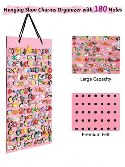 HALF    INSOLE Shoe Accessory Storage Box, 180-Hole Hanging Shoe Accessory Rack, Portable Shoe Accessory, Wall-Mounted Shoe Accessory Display Rack, For Shoe Accessories (Excluding Wooden Clogs)