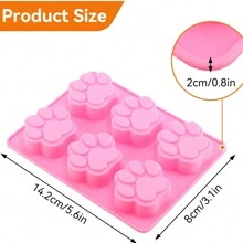 3pcs Dog Paw Silicone Mold Set, Non-Stick Silicone Baking Molds For Cookies, Chocolate, Candy, Jelly, Ice Cubes, Dog Treats
