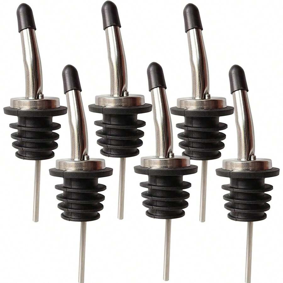 6pcs Set Of Bottle Pourers, Wine Pourer, Fast Pouring Spouts, Olive Oil ...