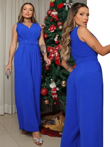 Women Jumpsuits - Xanh đậm - Xem 1
