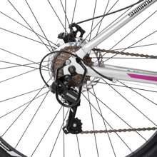Bicicleta de montaña para mujer Rangeline de Huffy, 27.5 pulgadas, color plateado