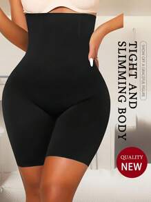 Super Comfortable Seamless Thigh Shaping Pants - Women's High Waisted Shapewear, Cinching And Lifting Hips, Shaping - Smooth Contour, Breathable, Moisture Wicking - 黑色 - 查看 1