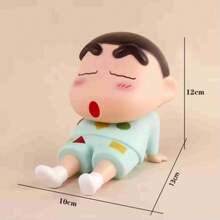CRAYON SHINCHAN Crayon Shin-Chan Phone Holder Kawaii Anime Desktop Ornaments Cartoon Watching TV Phone Support Cute Doll Decorations - Multicolor - View 6