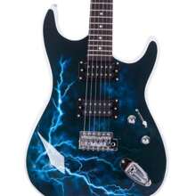 Guitarra eléctrica de tamaño completo de 39 pulgadas, estilo relámpago, para principiantes, con bolsa