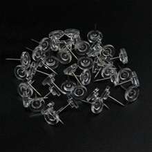 200 Stücke flache transparente Handpressnägel, Pinnwandnägel, für Wandnägel, Korkpinnwand über der Karte, Kalender, Foto-Befestigung, 100 Stücke DIY-Bastelvorhaben, Büroartikel für Zuhause und Büro, Schulmaterialien, Stationery für Abschlussfeiern, Halloween und Weihnachten Neujahrsparty Dekorationsnägel