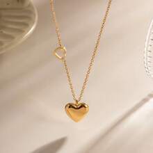 Simple Non-Fading Love Necklace 18K Niche Titanium Steel Design - 金色 - 查看 3