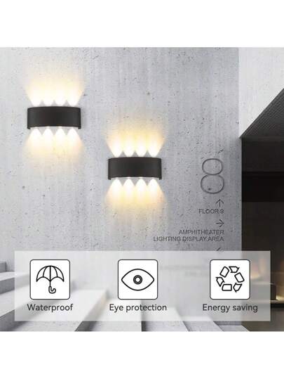 CANMEIJIA Waterproof Outdoor LED Wand Light, Aluminum/Plastic ative Lighting Garden, Ho Exterior, Patio, Courtyard, Street, 3000/4000/6500K, 85V 265V, IP65 Rated, Outdoor, Indoor, Living Room, Kitchen, Bedroom, Corridor, Stairway view 6