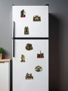 1 件 3D 纹理建筑景观纪念品冰箱贴，有趣的工艺品和装饰品礼物 - 彩色 - 查看 7