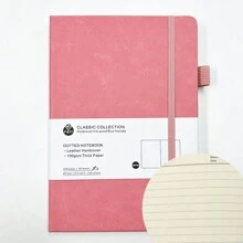 Journal à pois de type Bullet A5 pour la créativité - Cahier à grille de points de 100 g/m², avec 160 pages numérotées et une reliure à plat, idéal pour un usage personnel, les objectifs et l'organisation