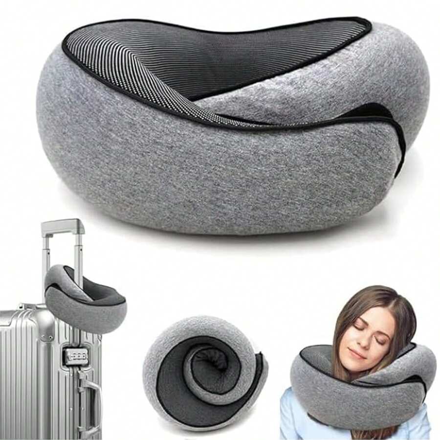Travel Pillow, Neck Pillow, Neck Pillow For Traveling, 360° Travel Neck Pillows For Airplanes, Memory Foam Airplane Pillow, Soft Airplane Neck Pillow Stowable Travel Pillows For Airplanes