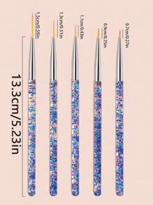 15-delige set nagelkunstkwasten, inclusief gelnagellakkwasten, nagelborstels en andere manicure-instrumenten