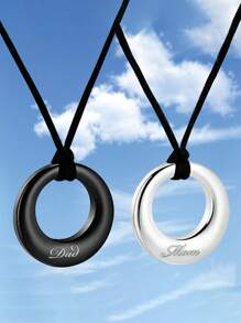 1pc Custom Text Urn Necklace For Human Or Pet Ash For Him Custom Carving - Eternal Circle Of Life - Cremation Jewelry - Memorial Jewelry - Gift Of Compassion