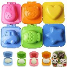 Moldes Cuadrados para Huevo Hervido 6 Piezas con Diseño de Dibujos Animados - Multicolor - Ver 6