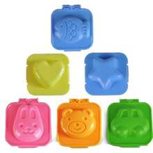 Moldes Cuadrados para Huevo Hervido 6 Piezas con Diseño de Dibujos Animados - Multicolor - Ver 3