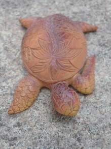 1pc Hawaii Sea Turtle Resin Crafts Ornament, Garden & Yard Decoration, Imitation Turtle Figurine
