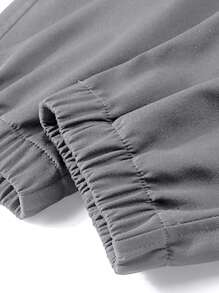 [Spring/Summer] Men's Solid Color Loose Jogger Pants, Outdoor Street Fashion Casual Cargo Pants With Side Flap Pockets, Breathable