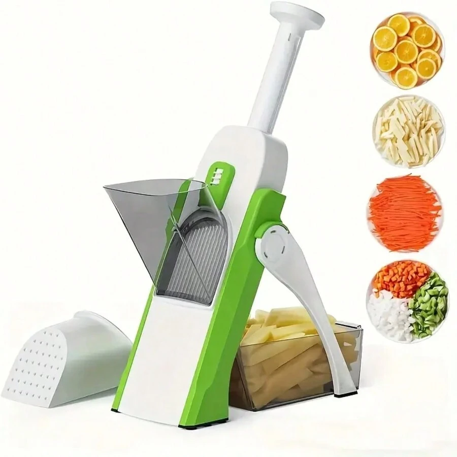 Vegetable Slicer, Multifunctional Fruit Slicer, Manual Food Grinder, Kitchen Vegetable Slicer, Container Cutter, Onion Chopper, Household Potato Slicer, Kitchen Supplies, Kitchen Small Tools