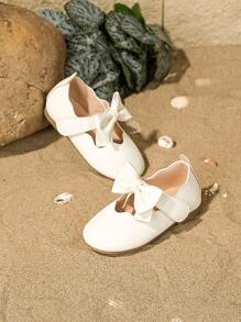 1 Pair Versatile Butterfly Decor Girls Flat Shoes