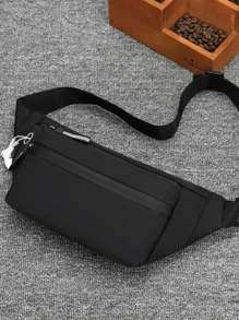 Multi-Layer Multi-Zipper Minimalist Stylish Chest Pack/Shoulder Bag For Men, Made Of Waterproof Fabric, Large Capacity, Can Be Used As Chest Bag, Shoulder Bag Or Attach To Luggage, Can Fit Tablet, Suitable For Motorcycling, Outdoor New Life Items For Students Men Essentials Side Bag Purse Essentials Business Graduation School Supplies Small Bag For Men Body Bag For Men Belt Belt Bag For Men Pouch