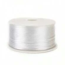 Silk Thread Satin Cord 2mm - 5 Meters Various Colors - trắng - Xem 2