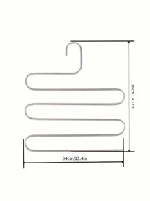 1 Gruccia salva-spazio per pantaloni, gruccia multifunzionale in acciaio inox antiscivolo per pantaloni, organizer per armadio in acciaio inox per pantaloni, jeans, pantaloni, sciarpe, gruccia magica per pantaloni e jeans, organizer premium multifunzione in metallo per leggins