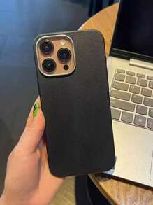 3pcs Leather Textured Metal Leather Grain Phone Case Compatible With Iphone 16/15/XR/16 Pro Max/7P 8P/12 Pro Max/13 Pro Max/14 Pro Max/13/14/11/12/14, Soft Protective Cute Stylish Thick Cover