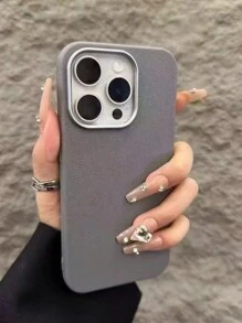 3pcs Leather Textured Metal Leather Grain Phone Case Compatible With Iphone 16/15/XR/16 Pro Max/7P 8P/12 Pro Max/13 Pro Max/14 Pro Max/13/14/11/12/14, Soft Protective Cute Stylish Thick Cover