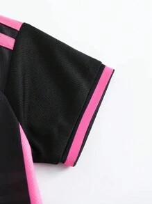 Custom Girls Sports T-Shirt With Name & Number, Breathable Comfortable Sports Jersey, Quick Dry Training Uniform, Multi-Functional, Ornamental, Letter, Stylish, Modern, Colorful, Cute, Adorable, Casual, Custom, Personalized, Unique, Customized, Ideal Gifts For Him, Ideal Gifts For Her