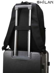 SHILAN This Fashionable And Casual Solid Color Backpack Features Adjustable Shoulder Straps, Large Capacity, Zipper Closure, And Is Made Of Waterproof Nylon Material. It Is Simple And Versatile, With A Stylish Appearance, Making It An Ideal Choice For The Back-To-School Season. It Can Be Used As A Beach Bag, School Bag, Laptop Compartment, And Is Lightweight And Easy To Carry, Suitable For Boys, Men, Office Workers, And Various Occasions. Holiday