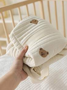 حقيبة سفر قابلة للتخصيص مطرزة بالدب، حقيبة أمتعة ذات سعة كبيرة، حقيبة تخزين خفيفة الوزن، حقيبة كتف قطنية ريفية قابلة للتنفس للأمهات، حقيبة يد للسفر لمسافات قصيرة، حقيبة تخزين خفيفة الوزن، حقيبة تخزين لحفظ البطانيات في الروضة، هدية قابلة للتخصيص، هدية ، هدية عيد الأم، حقيبة أمتعة - متعدد الألوان - مشاهدة 10