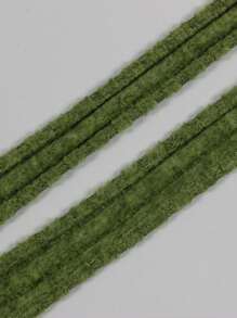 春夏蝴蝶结毛绒针织露背连体裤女士夜间派对装交叉无袖连体裤 - 綠色 - 查看 5