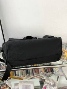 peach tree 1件装斜挎包，大容量单肩包，桃树图案简约纯色迷你斜挎包，休闲单肩包，男士礼物，万圣节、圣诞节男士包包，男士度假旅行必备，爸爸礼物，男友礼物，情人节礼物，黑色包包，男士假日必备包包，男士露营单肩包，夏季包包 - 黑色 - 查看 9