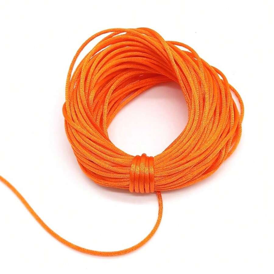 Silk Thread Satin Cord 2mm - 5 Meters Various Colors - 橘色 - 查看 1