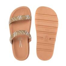 Vizzano Women's Papete Sandal With Straps, Shiny Rhinestones, Soft Tractor Platform - Beis - Ver 4