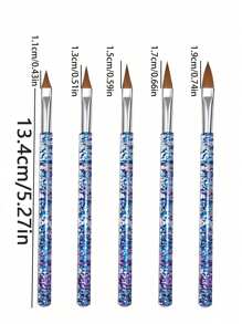 15-delige set nagelkunstkwasten, inclusief gelnagellakkwasten, nagelborstels en andere manicure-instrumenten