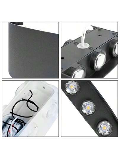 CANMEIJIA Waterproof Outdoor LED Wand Light, Aluminum/Plastic ative Lighting Garden, Ho Exterior, Patio, Courtyard, Street, 3000/4000/6500K, 85V 265V, IP65 Rated, Outdoor, Indoor, Living Room, Kitchen, Bedroom, Corridor, Stairway view 9