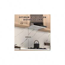 60 Cm Under Cabinet Extractor Hood Extraction Recirculation Touch Control 3 Power Levels Wall Mounted Range Hood 600 Mm Top Vent - Silver1 - View 4