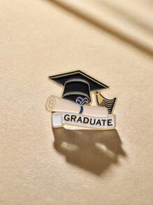 1 件毕业季纪念胸针，创意学生学位帽合金徽章，多功能服装和帽子配饰，适合送给同学、朋友、恋人 - 畢業季 - 查看 6