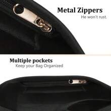 Felt Insert Bag Fits For  Handbag Liner Bag Felt Cloth Makeup Bag Support Travel Portable Insert Purse Organizer